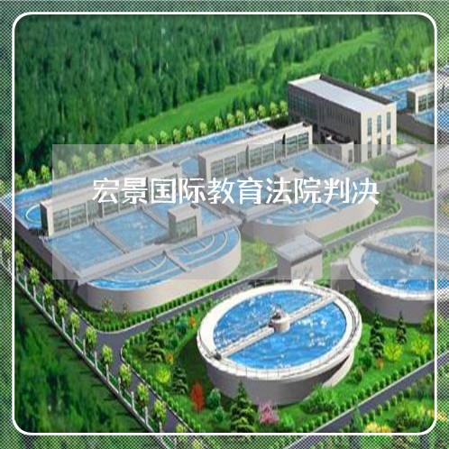 宏景国际教育法院判决