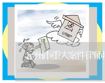 定州市重大案件律师推荐