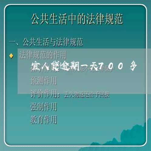 宜人贷逾期一天700多/2023061886139