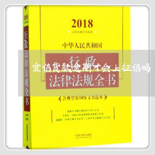 宜信货款逾期才会上征信吗/2023100672713