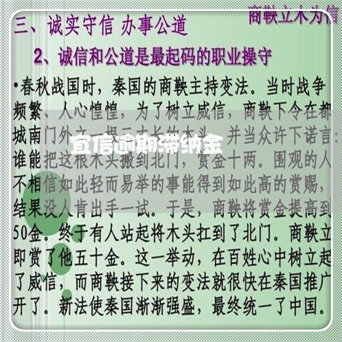 宜信逾期滞纳金/2023100652513