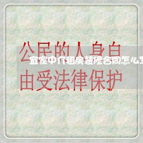 宜家中介租房装修合同怎么写/2023041775817