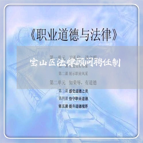 宝山区法律顾问聘任制 宝山区法律顾问聘任制