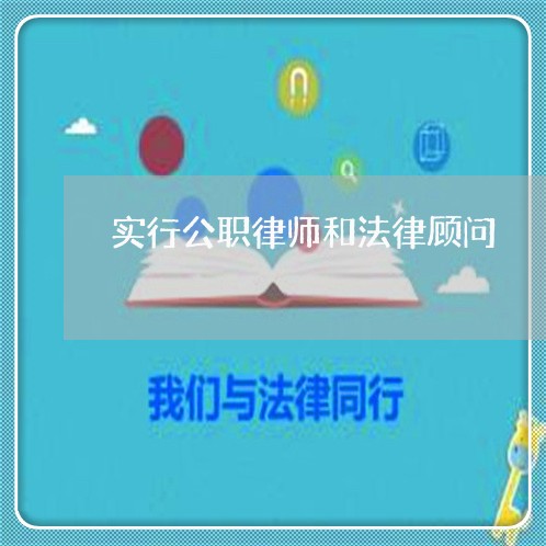 实行公职律师和法律顾问