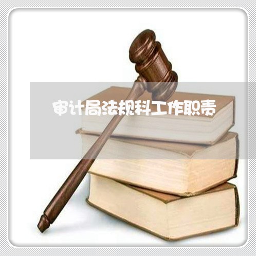 审计局法规科工作职责 审计局法规科工作职责