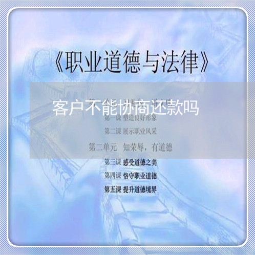 客户不能协商还款吗/2023070706069