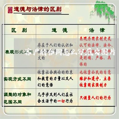 客户的合同怎么写范文图片/2023040307169