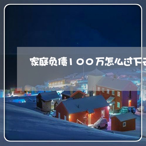 家庭负债100万怎么过下去/2023012829503