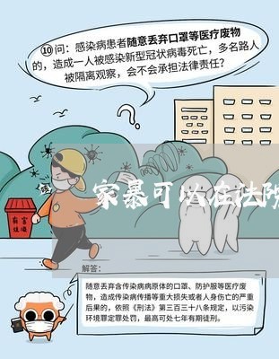 家暴可以在法院民事庭立案