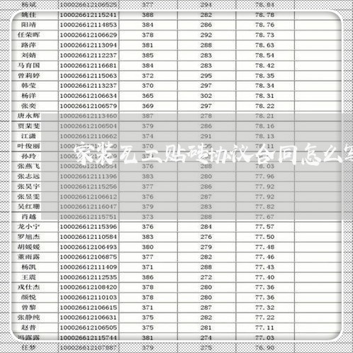家装瓦工贴砖协议合同怎么写/2023042264036 家装瓦工贴砖协议合同怎么写/2023042264036