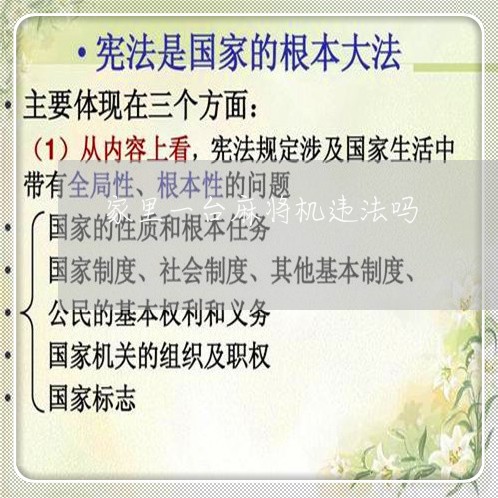 家里一台麻将机违法吗 家里一台麻将机违法吗