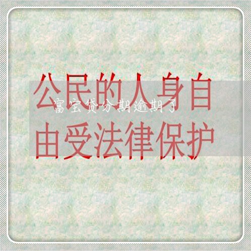 富宝贷分期逾期了