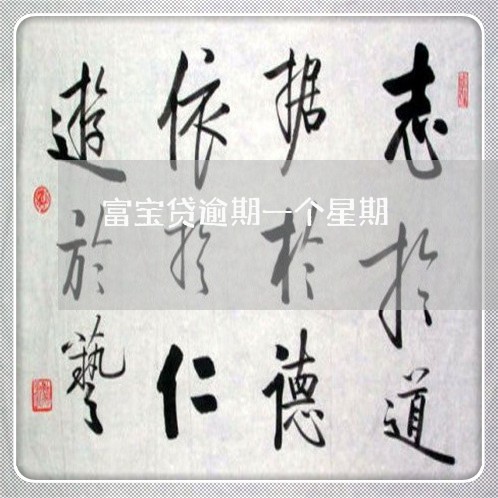 富宝贷逾期一个星期