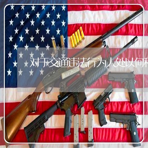 对于交通违法行为人处以何种