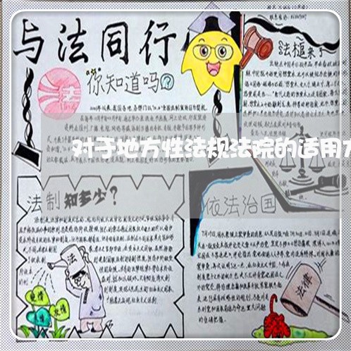 对于地方性法规法院的适用方式