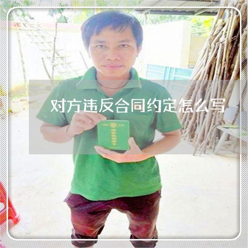 对方违反合同约定怎么写/2023022665138 对方违反合同约定怎么写/2023022665138