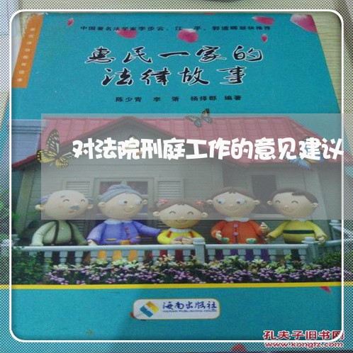对法院刑庭工作的意见建议
