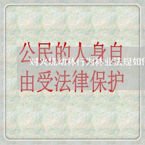对火烧幼林行为林业法规如何处理