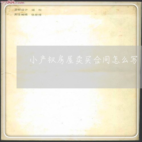 小产权房屋卖买合同怎么写/2023041530491 小产权房屋卖买合同怎么写/2023041530491