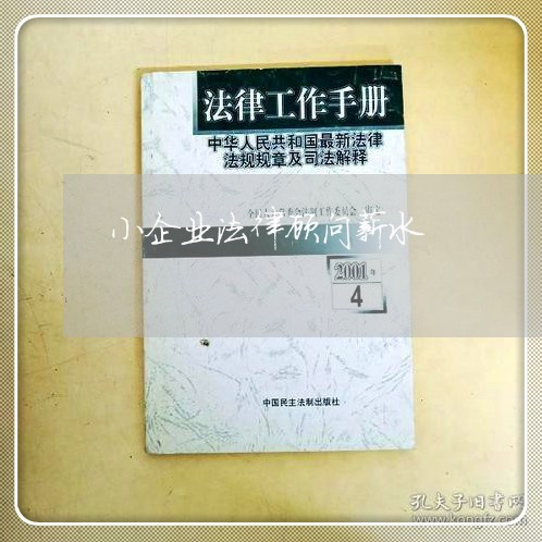 小企业法律顾问薪水/2023071586171