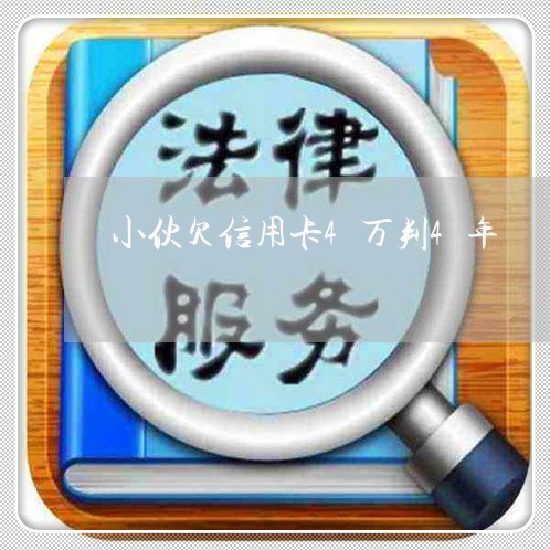 小伙欠信用卡4万判4年