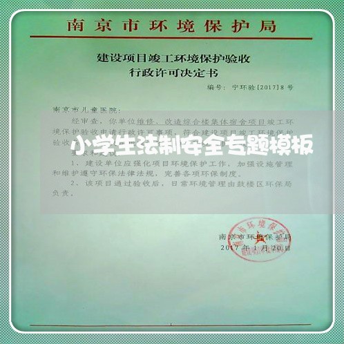 小学生法制安全专题模板