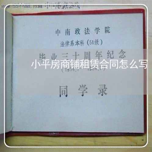 小平房商铺租赁合同怎么写/2023041649371