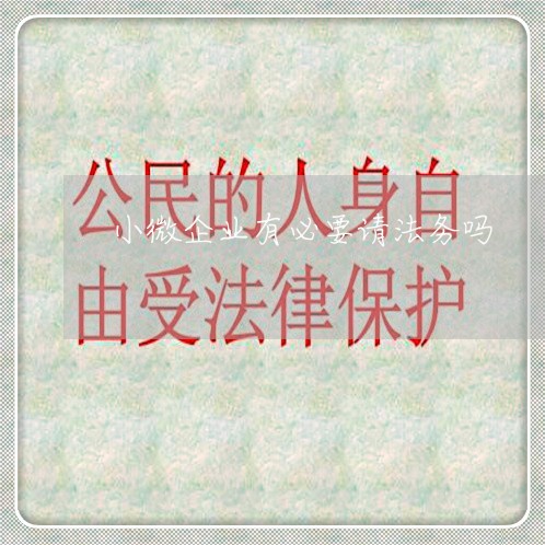 小微企业有必要请法务吗 小微企业有必要请法务吗