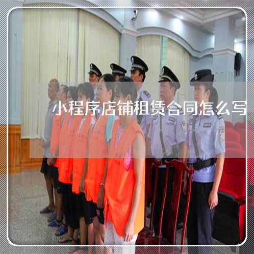 小程序店铺租赁合同怎么写/2023022648513