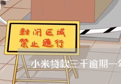 小米贷款三千逾期一年