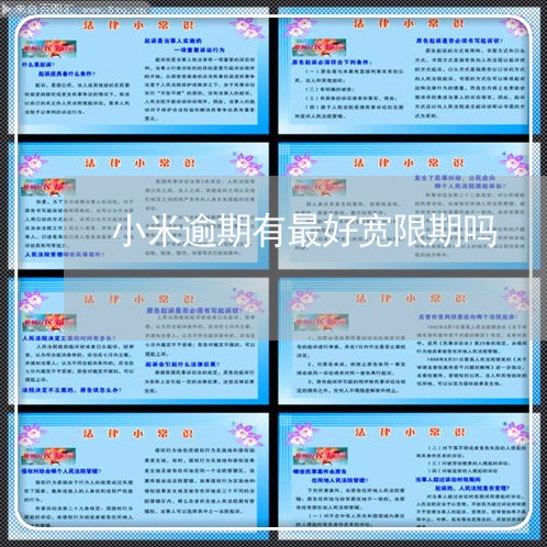 小米逾期有最好宽限期吗 小米逾期有最好宽限期吗