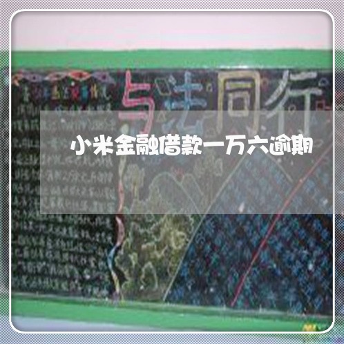 小米金融借款一万六逾期 小米金融借款一万六逾期