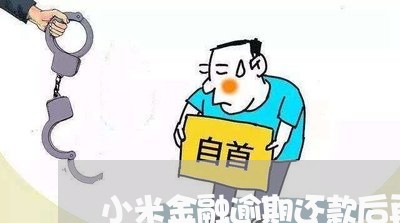 小米金融逾期还款后再借款