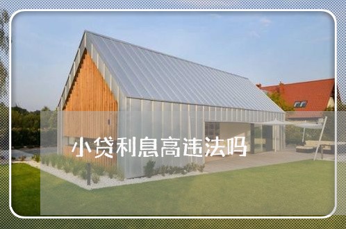 小贷利息高违法吗
