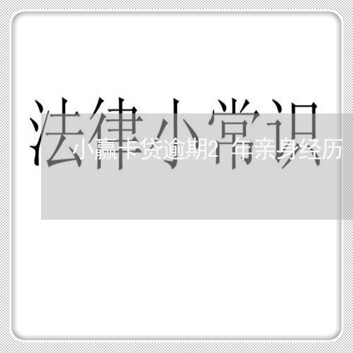 小赢卡贷逾期2年亲身经历/2023060589591