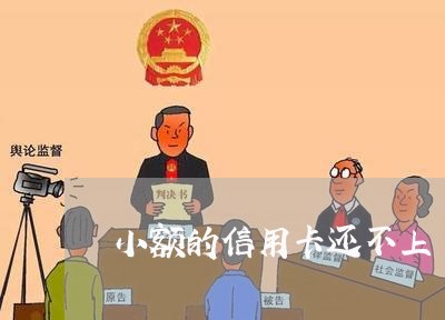 小额的信用卡还不上 小额的信用卡还不上