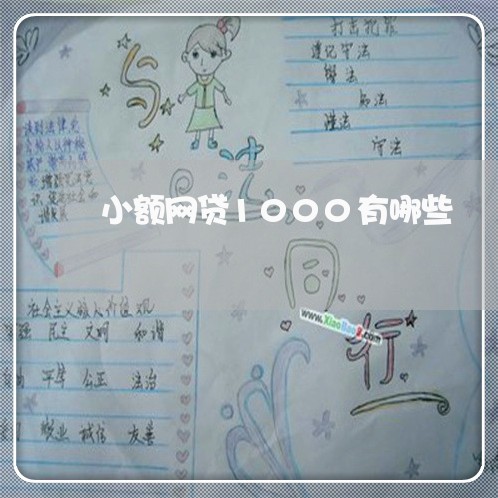 小额网贷1000有哪些 小额网贷1000有哪些