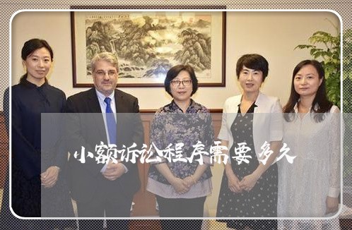 小额诉讼程序需要多久
