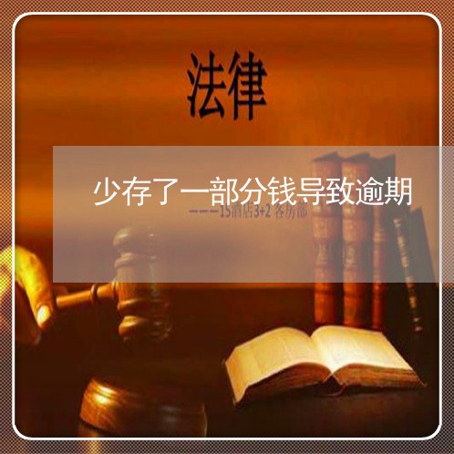 少存了一部分钱导致逾期