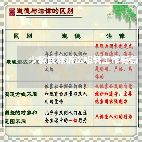 少数民族诉讼服务工作亮点