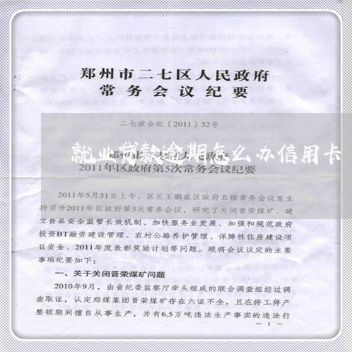 就业贷款逾期怎么办信用卡/2023060526161