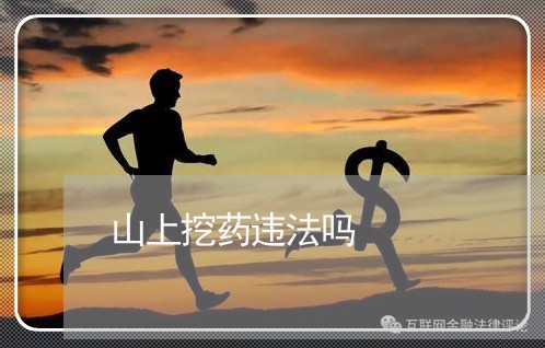 山上挖药违法吗