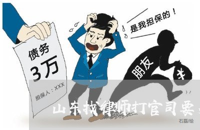 山东找律师打官司要多少钱