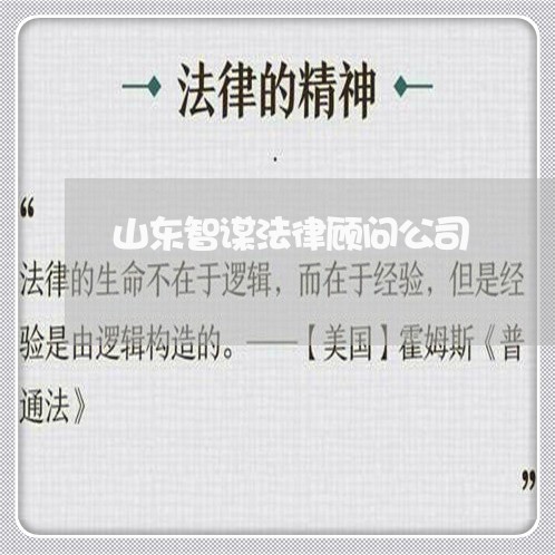 山东智谋法律顾问公司 山东智谋法律顾问公司