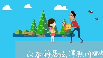 山东村居法律顾问哪家好/2023071577261