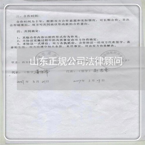 山东正规公司法律顾问 山东正规公司法律顾问