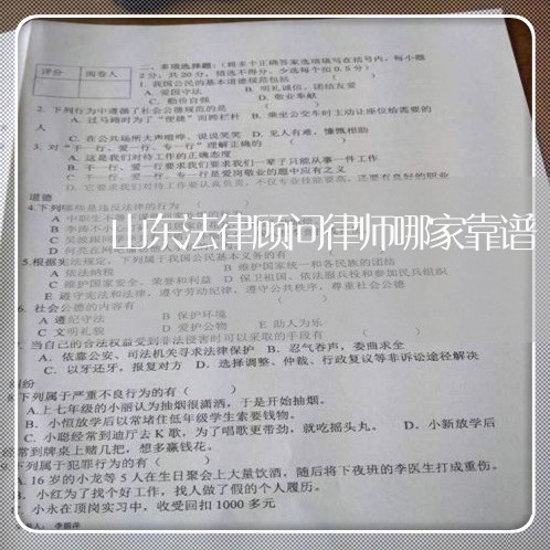 山东法律顾问律师哪家靠谱/2023061849261