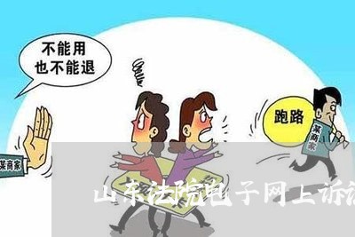 山东法院电子网上诉讼平台