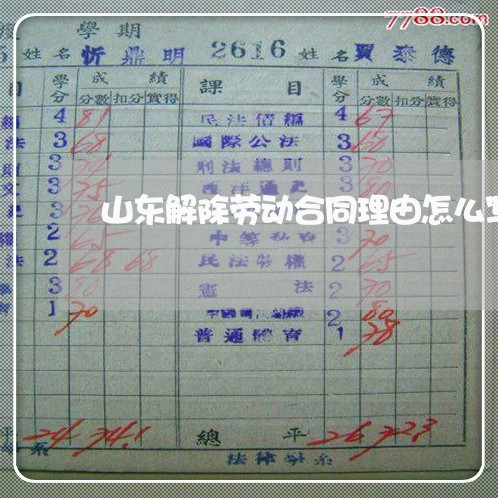 山东解除劳动合同理由怎么写/2023060328359 山东解除劳动合同理由怎么写/2023060328359