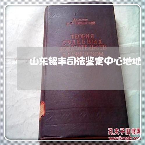 山东银丰司法鉴定中心地址